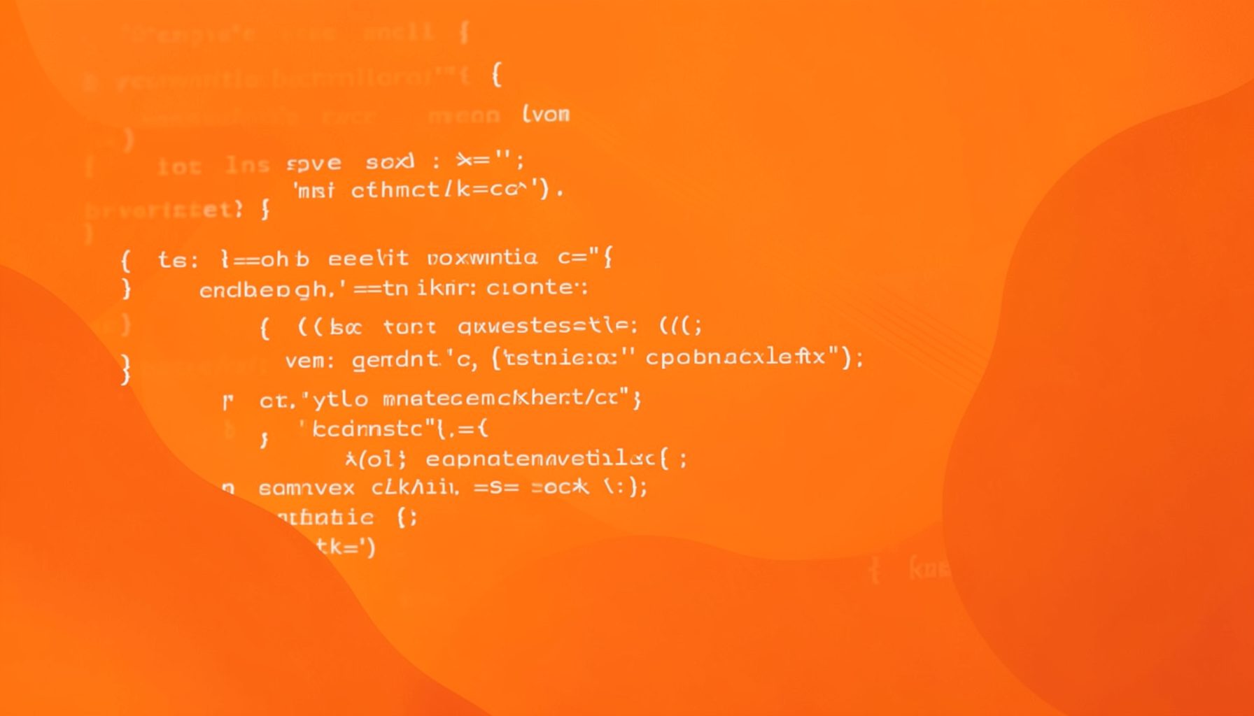 Warm orange-toned abstract illustration evoking learning, code, and creative problem-solving