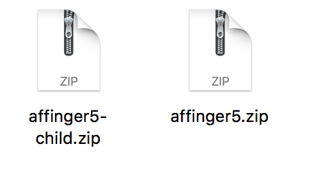 2つのzipファイル